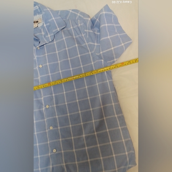 JOSEPH ABBOUD Men  SIZE L. Men's Blue Checkered Shirt - Picture 6 of 6